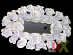 espejo oval. papel maché colorido 105x70.. | MARFIL