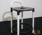 Removable Stool H65 cm exposed to the three-year d.. | SHINY BLACK